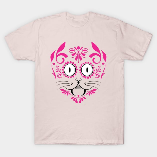 Pink sugar cat T-Shirt by vjvgraphiks